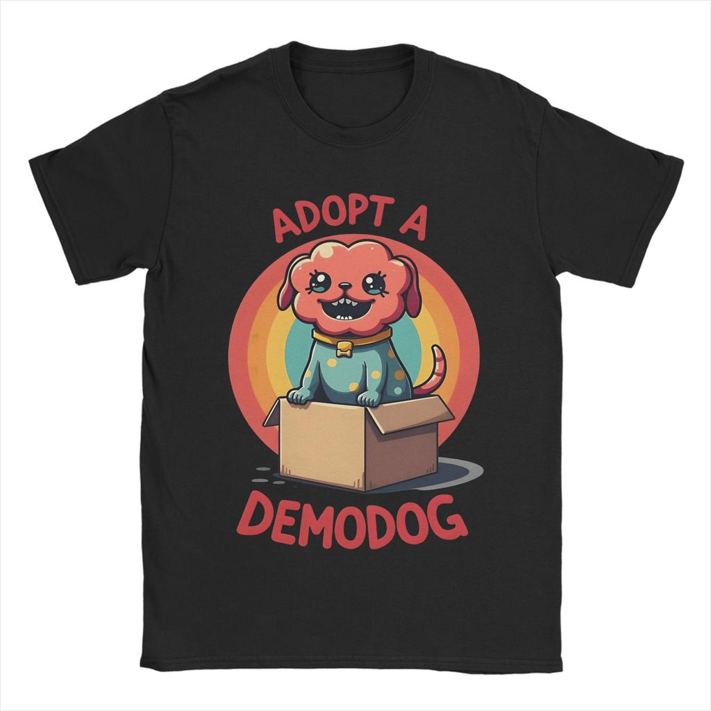 Adopt A Demodog Cute Retro 70s Monster TShirt Summer Harajuku TShirts Adult 100 Cotton O Neck Plus Size 5XL Top Tees Gift