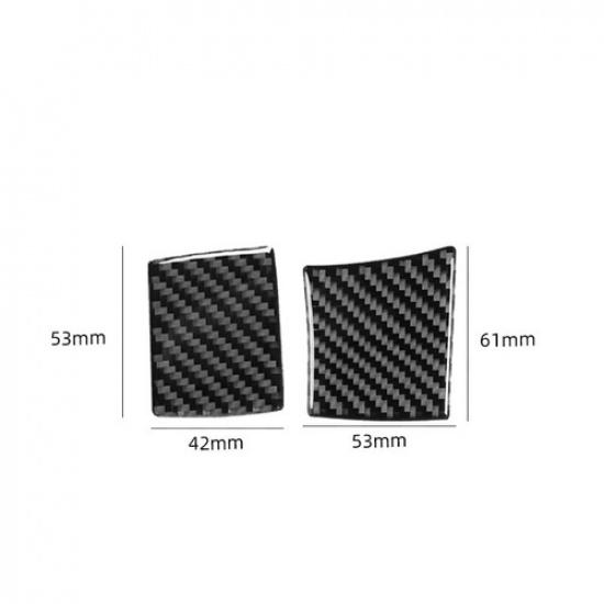 Carbon Fiber Steering Wheel Side Decor Trim Cover For Dodge Charger 2015-