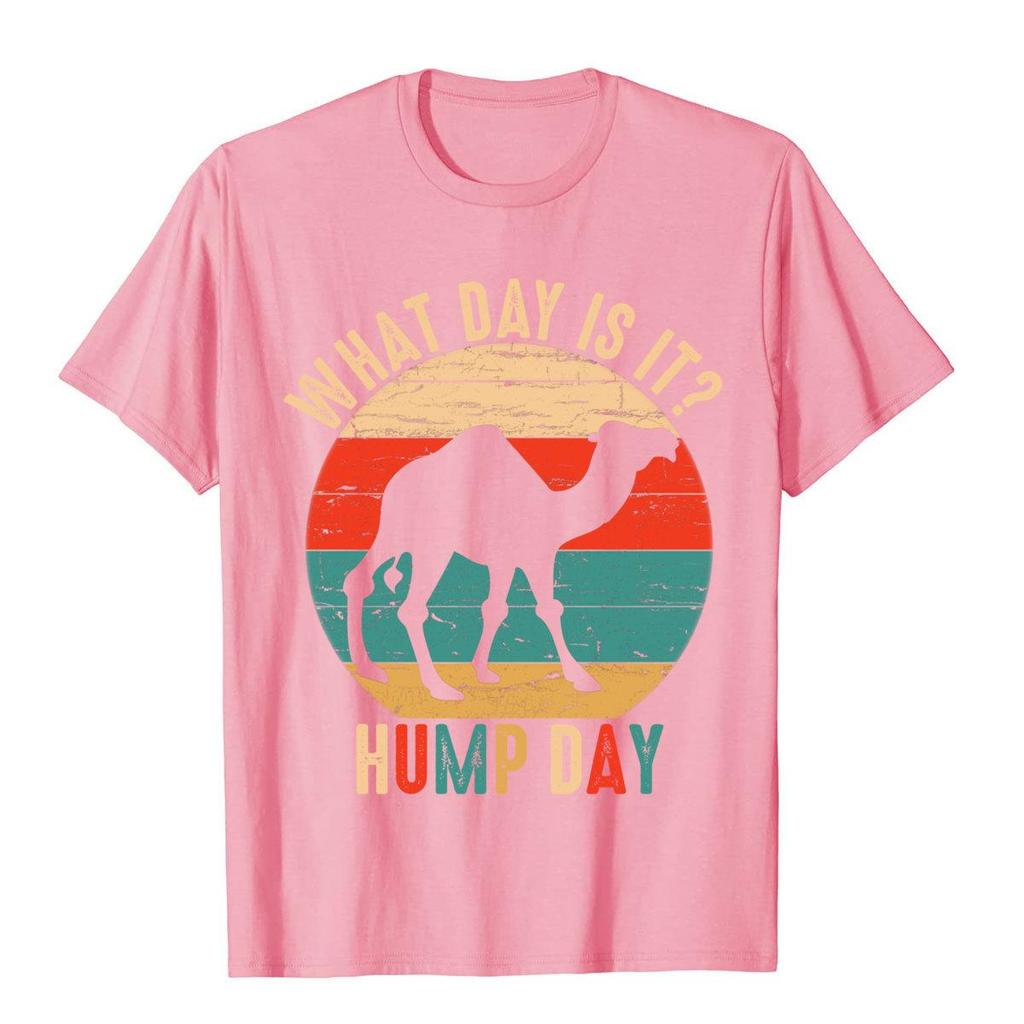 What Day Is It Camel Tee Retro Funny Hump Day TShirt Top TShirts For Unisex Simple Style Tops Shirt Wholesale Cotton