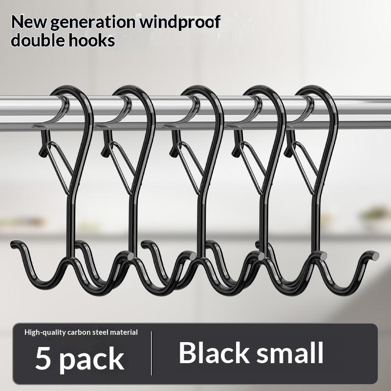 1/5/10Pcs Heavy Duty Double Utility Hooks with Buckle Multi-use Hangers for Clothes Towels Camping Home Use