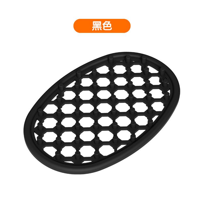 Silicone Soap Box Holder No Punching Bathroom Soap Rack Drain Soap Pad No Water Accumulation Soap Box Bathroom Gadgets чёрный