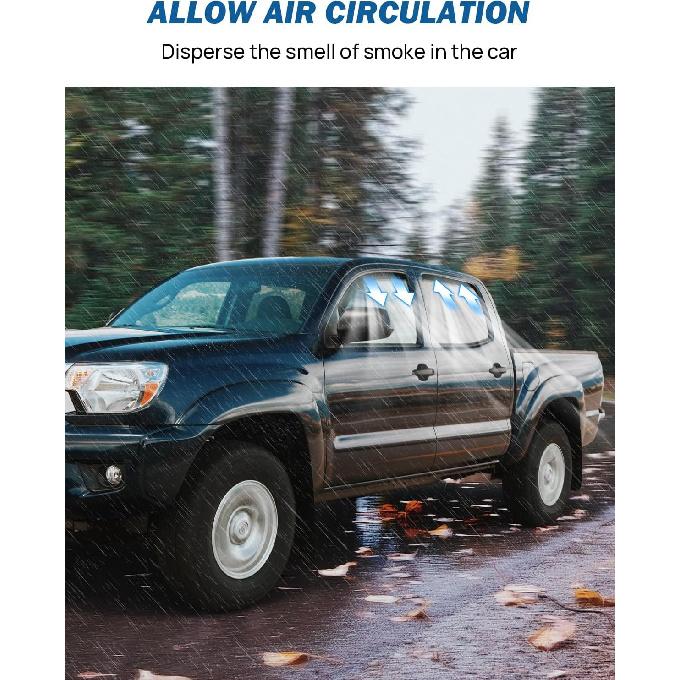 JOYTUTUS In-Channel Rain Guards Compatible With 2005-2015 Tacoma Double Cab Window Vent Visor Window Deflectors Vent Shades Tacoma Accessories