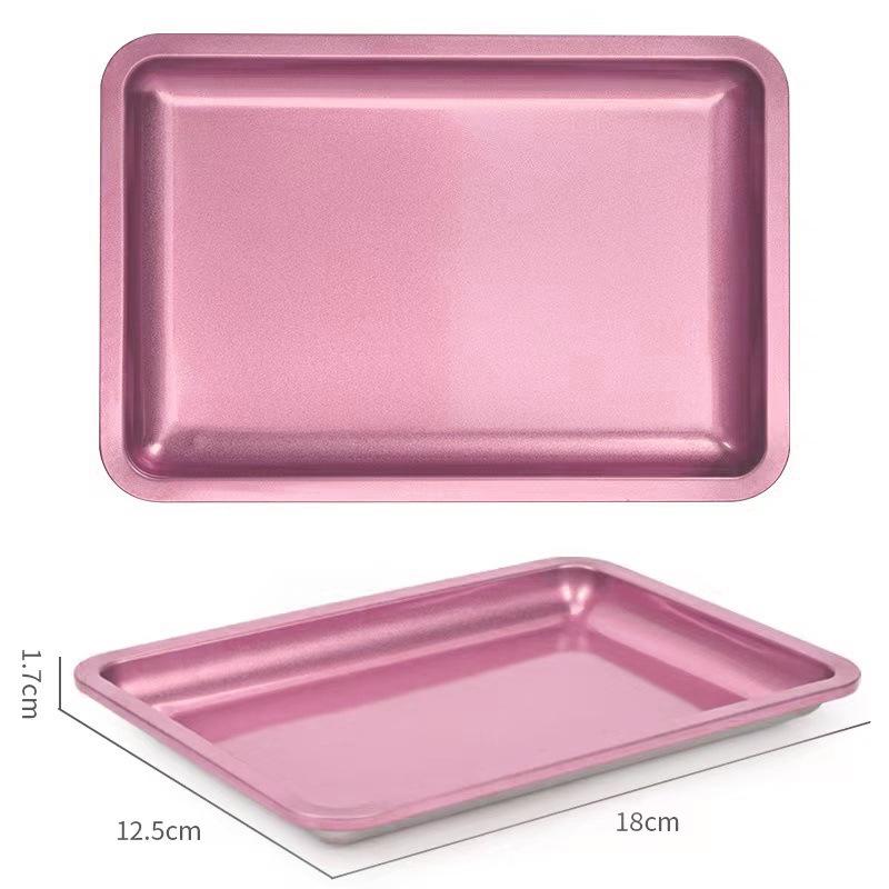 Stainless Steel Nail Art Storage Tray - Metal Jewelry Organizer with Multiple Styles