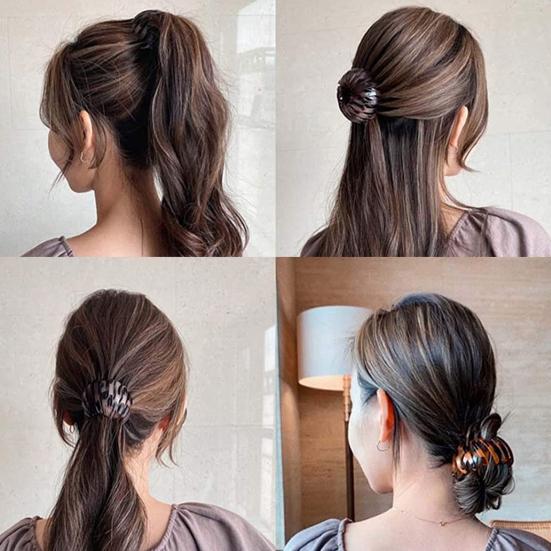 Women Retro Geometric Elastic Hair Loop Leopard Hairband Styling Accessories