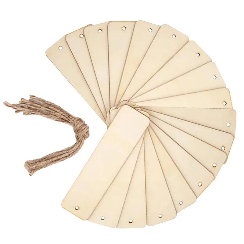 Latest Models Wooden Bookmark DIY Blank Page Marker Hanging Tags Practical Premium Student Supplies Elegant Gift Wood Bookmarks