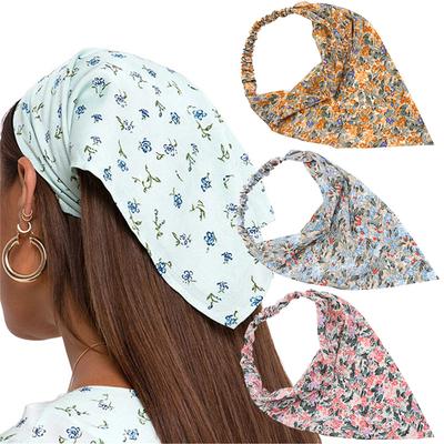 Print Head Bandana Kerchief Elastic Hair Band Hair Scarf for Women Head Scarf Women Headbands