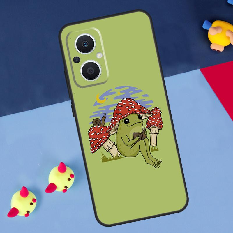 Kawaii Frog Mushroom For OPPO Reno 14F 13F 12F 11F 10 11 12 13 14 Pro 8T 7 8 Lite OPPO Find X6 X5 X8 X9 Pro Case