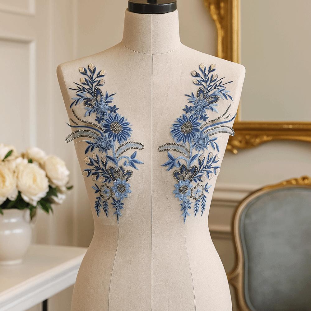 Sequin Embroidery Flower Lace Patch Exquisite Clothing Decoration Patch Costume Design