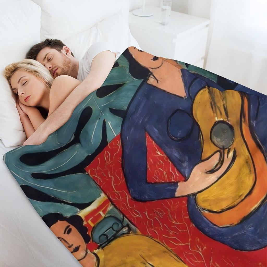 The music by Henri Matisse 1939 Throw Blanket Softest Plaid on the sofa manga Flannel Fabric Blankets