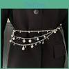 Pearl Waist Chain Metal Belt With Shell Star Decor For Summer Fashion And Unisex