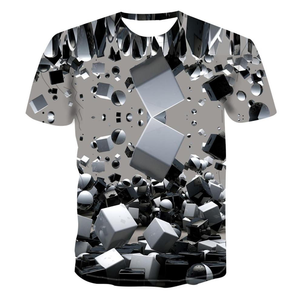 New Summer Men's 3d T-shirt Casual Short-sleeved O-neck Fashion Funny Printing T-shirt Men