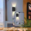 Applique murale LED - NETTLIFE - Modèle 5W IP65 - Noir - Blanc chaud 3000K - Métal