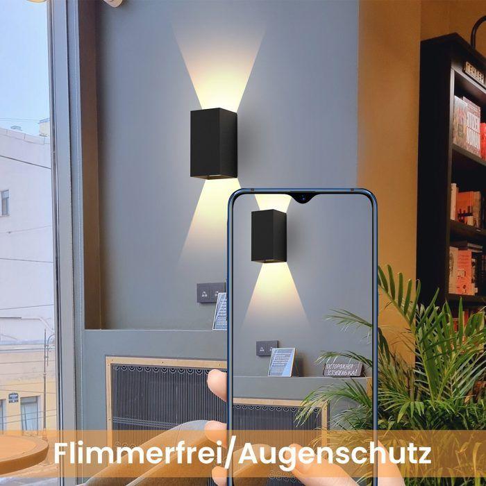 Applique murale LED - NETTLIFE - Modèle 5W IP65 - Noir - Blanc chaud 3000K - Métal