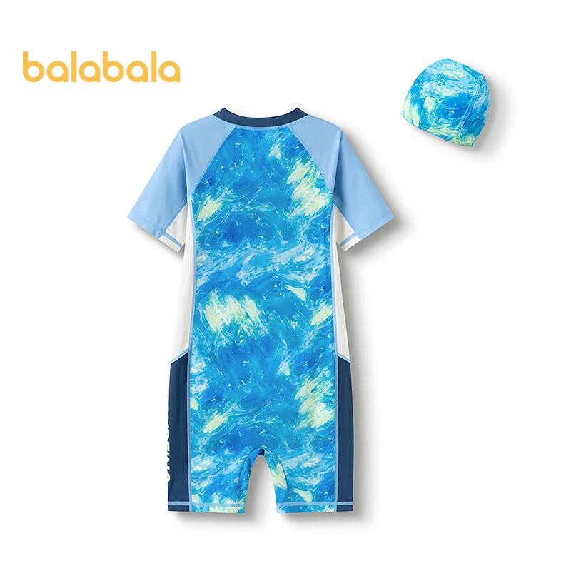 Balabala Boys Trendy Printed One-Piece Swimsuit 170
