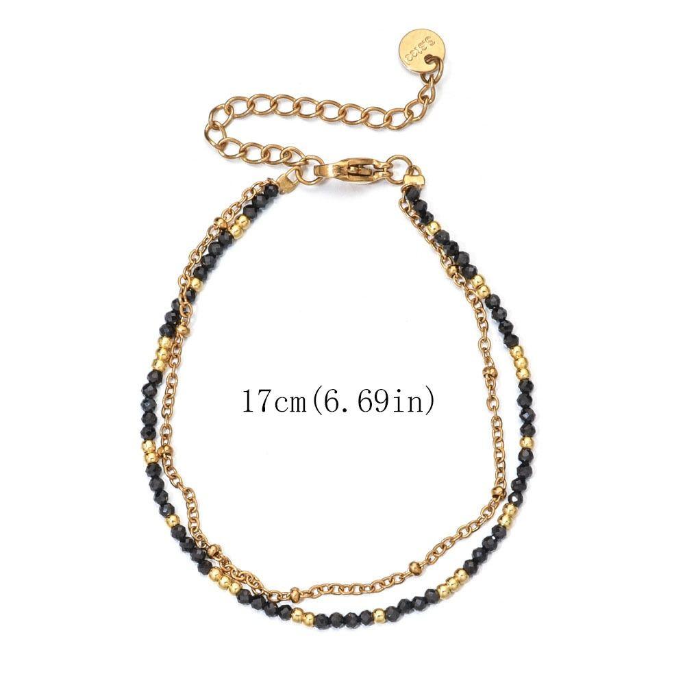 Adjustable Bohemia Colorful Bead Bracelets Waterproof Double French Pendant Jewelry Accessories