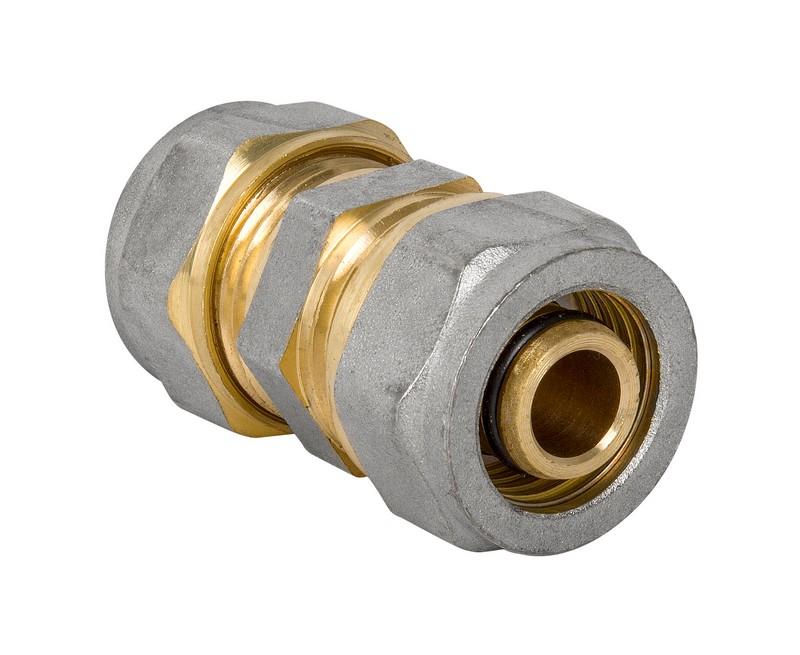 Pex-Al-Pex Chrome Connector 16*16 Double - D16*16.Zł-2