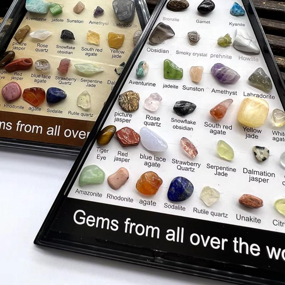 Gemstones Natural Crystal Rock Collection 36 Ore Raw Stone Ornament  Teaching Specimen