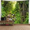 Window View Tapestry Wall Hanging Bedroom & Living Room Wall Decor Backdrop Tree Hollow Stove Hanging Large Tapestry