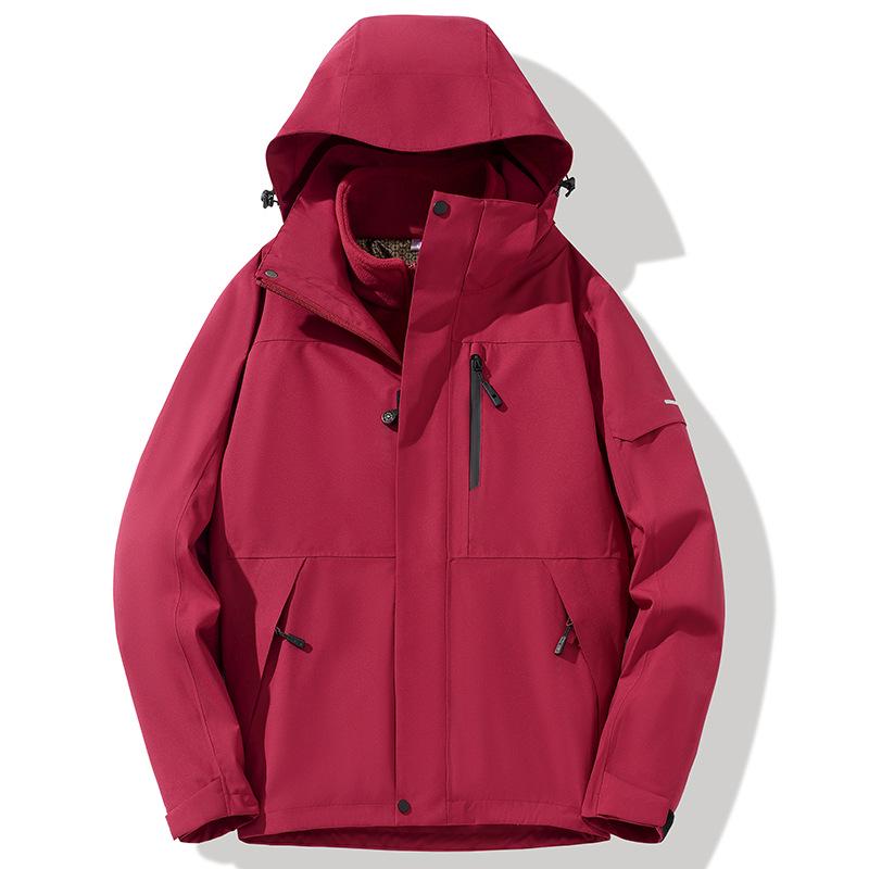 

Унисекс Ветровка Однотонная - Новый Осенне-Зимний Стиль: Высококачественная, ветрозащитная, водонепроницаемая куртка для путешествий на открытом воздухе Medium