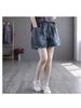 Summer Sale: Women's Loose Fit Elastic High Waist Wide Leg Denim Shorts, Plus Size, Retro Style.