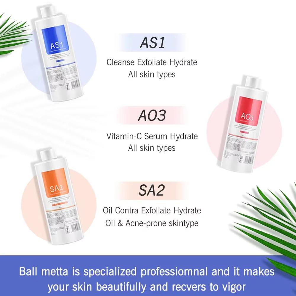 Facial Beauty Aqua SPA Skincare Serum AS1/SA2/AO3 for Small Bubble Machine Professional Facial Care Cosmetic Liquid