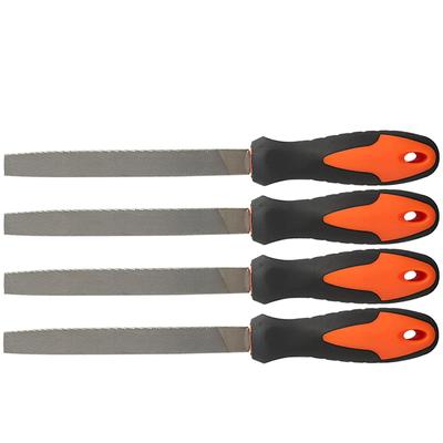Cut Mill File Flat, 6/8 Inch Flat Hand File with High Carbon Hardened Steel, Ergonomic Grip, Plastic Handle, Finder Flat File for Sharpening Mill