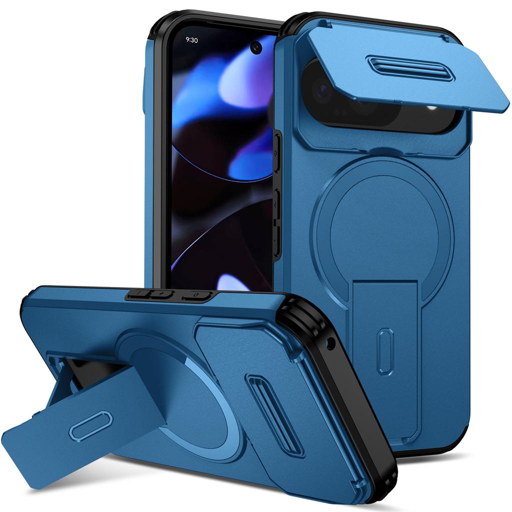 Shockproof Rugged Magnetic Charging Invisible Stand Phone Case for Google Pixel 10 9 Pro XL 9A for Magsafe Protective Cover
