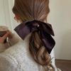 Coleteros de Terciopelo Vintage Coreanos con Lazo para Mujer, Cuerda para el Pelo con Nudo Sólido, Cinta Elástica para Cola de Caballo, Accesorios para el Cabello para Mujer, Bandas para el Cabello