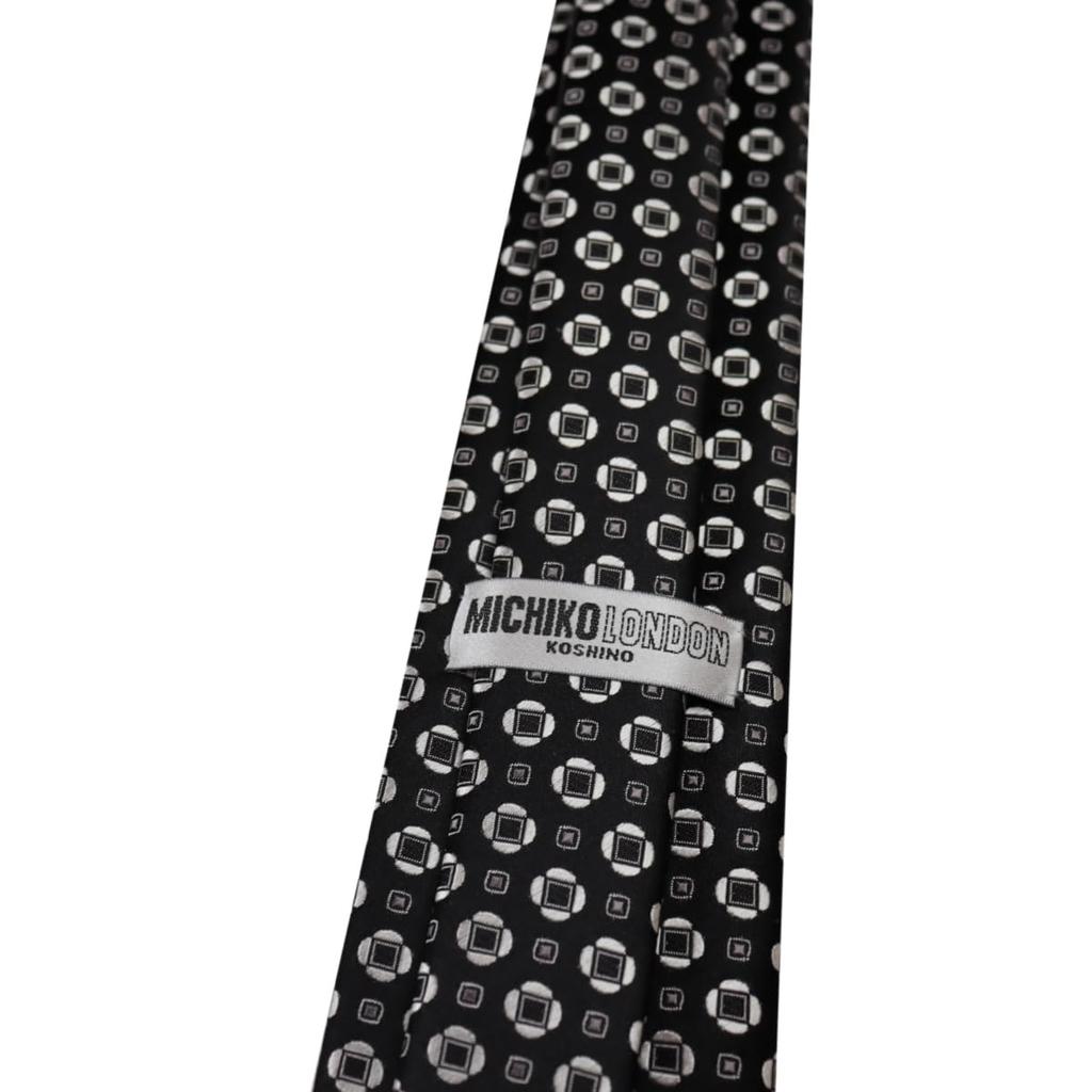 Michiko London Bonded Fabric with Lining for Made In KOSHINO Brand Komon Wrinkle-Resistant Volume, Japan, Necktie, Pattern, 100% Silk, Unisex, MKJ-042