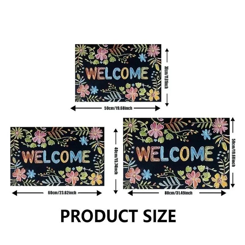 Halloween Scary Multi-Design Ghost Pumpkin Print Welcome Carpet Mat Rug Skull Bat BOO Non-Slip Indoor Outdoor Home Decoration