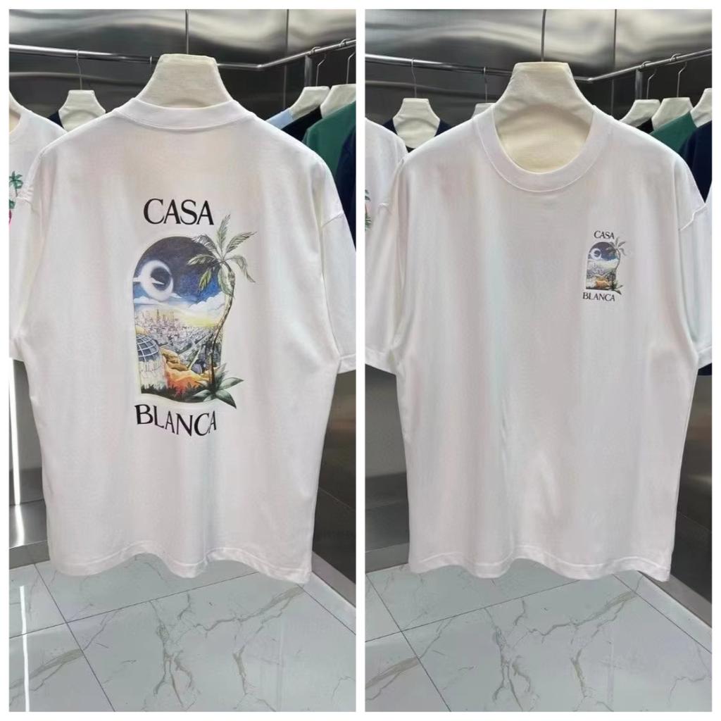 2025 Neues Hochwertiges Lässiges Rundhals Kurzarm T-Shirt Sommer Neues Druckmuster Locker Unisex und Damen Styles