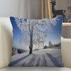 Snow Pillowcase Square  Zipper