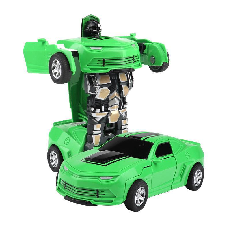Popular Children's Deformed Toy Robot and Car Set for Educational Play At Street Markets and Night Stalls.