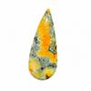 Yellow Turquoise Long Teardrop Cabochon Gemstone | Large Jewelry Making Stone