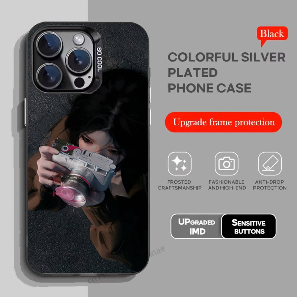 Character Design Anime Phone Case For iPhone 17,16,15,14,13,12,11,Pro,Max,Plus,Mini,X,XS,XR,8,S,SE Soft Black Case