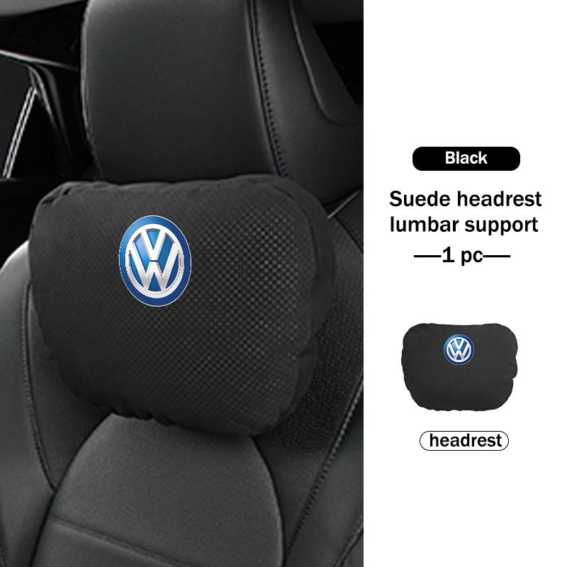 Hub Caps For Volkswagen VW Car Memory Foam Headrest Neck Pillow Protection Lumbar Support Scirocco Passat Polo B5 B6 B7 CC Tigua