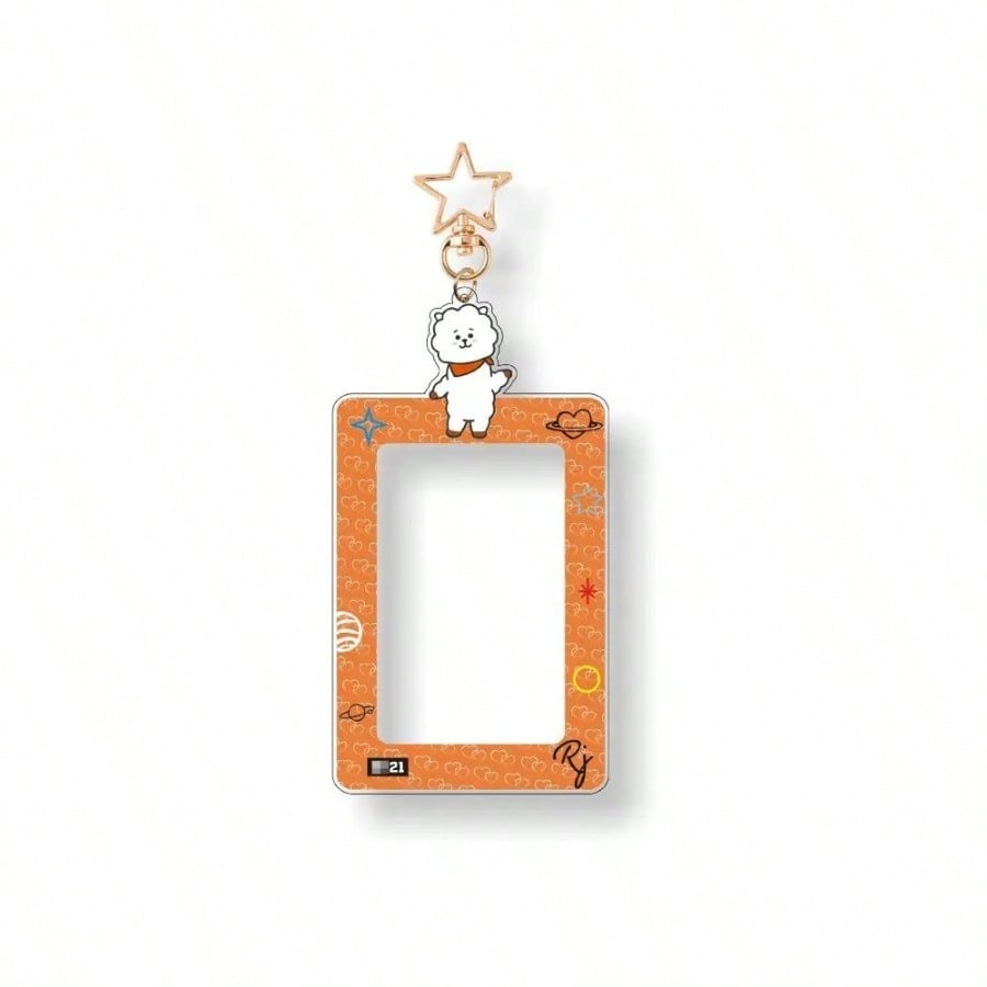 High Quality LINE FRIENDS BT21 Kpop Popular Anime Character Cooky Koya 3-Inch Transparent Card Holder for ID Cards Credit and Photo Cards