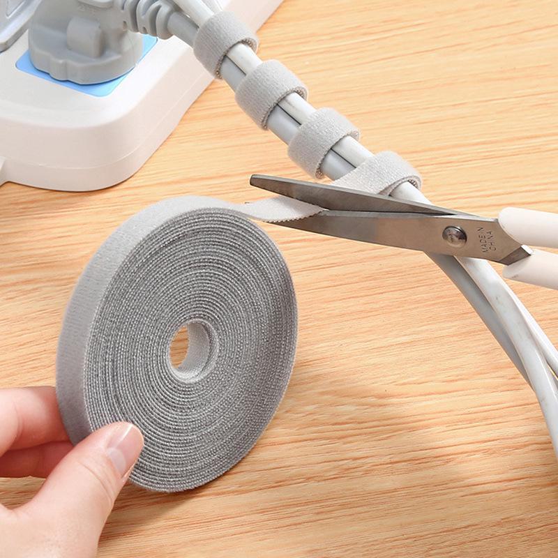 

Багаторазові кабельні стяжки Velcro з двостороннім клеєм для організації комп’ютерних кабелів даних 3 meters чорний