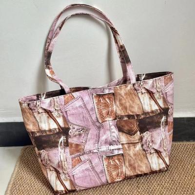 Small-scale Design Wide Shoulder Strap Single Shoulder Bag with Retro Color Contrast and Large Capacity Crossbody Bag