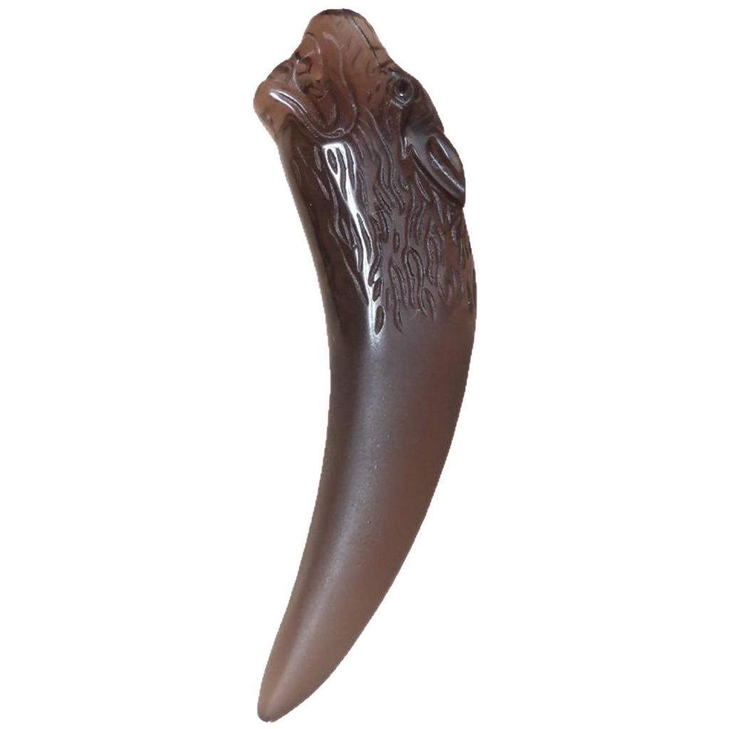 Męski Modny Naszyjnik z Wisiorkiem z Obsydianu w Kształcie Kła Wilka – Idealny Prezent Walentynkowy dla Niego.