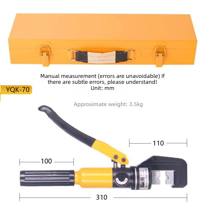 Hydraulic Crimping Pliers Portable Hydraulic Manual Crimping Copper Aluminum Nose Terminals Tool YQK-70