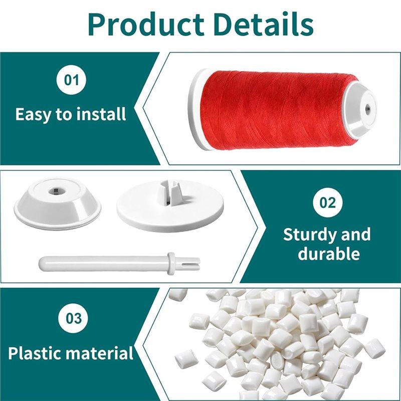 A03F-Spool Pin And Cap Set 2Set Thread Holder For Janome Singer Viking Sewing Machine Replacement Parts