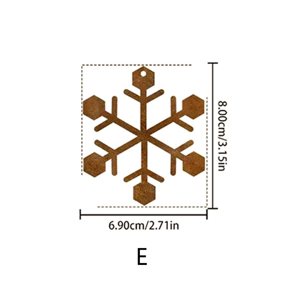 Custom Faux Rust Metal Snowflake Christmas Ornament