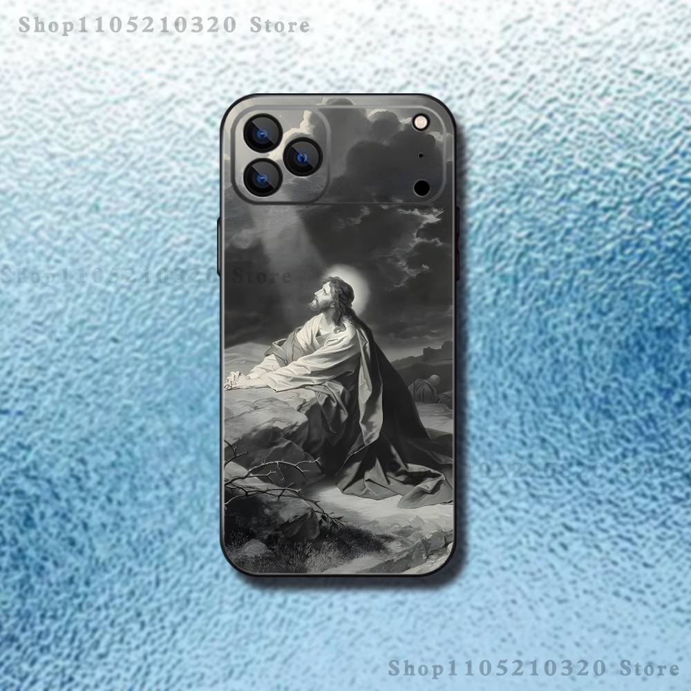 Belief Jesus Bible Phone Case For iPhone 17,16,15,14,13,12,11,Pro Max,XSX,,XR,SE,Mini,8,7,Soft Silicone Black Cover