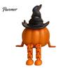 PLA Plastic Ornaments Halloween Desktop Decoration, Movable Wizard Pumpkin Devil Ghost Figurine, 3D Printed Party Supplies for Bookshelf Table