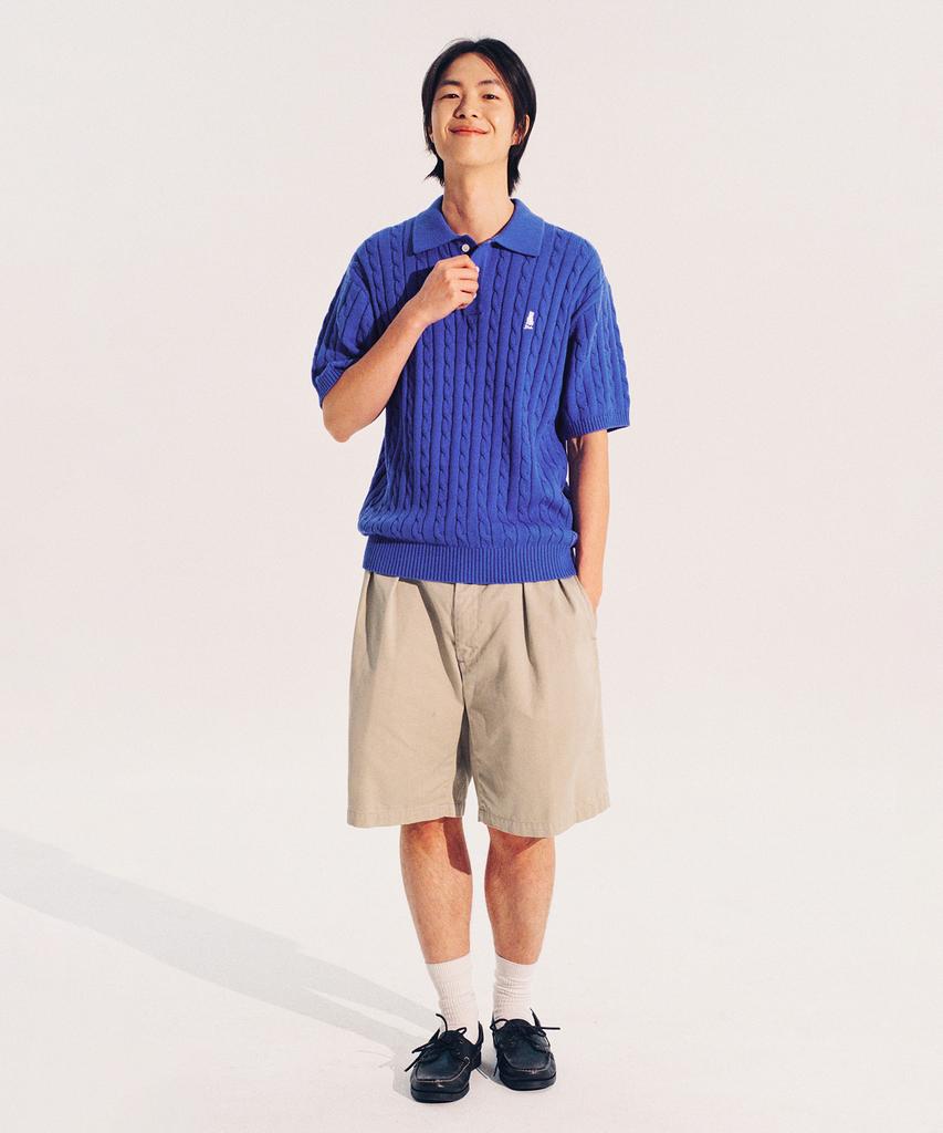 YALE Heritage Dan Short Sleeve Polo Knit Vintage Pink