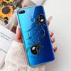 Clear For Honor 9 Lite Case Cute Cat Luxury Fashion Flowers Cool Boys Soft Bumper Cover For Honor 9Lite LLD-L21 Phone Case 5.65"