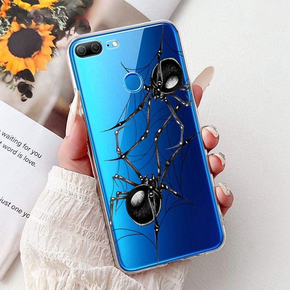 Clear For Honor 9 Lite Case Cute Cat Luxury Fashion Flowers Cool Boys Soft Bumper Cover For Honor 9Lite LLD-L21 Phone Case 5.65"