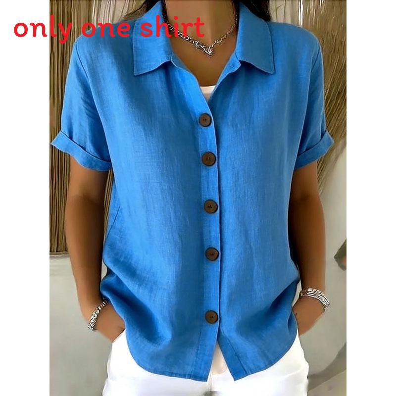 Spring Bohemian Style Short Sleeve Shirt With Padded Patching For Casual Office Wear