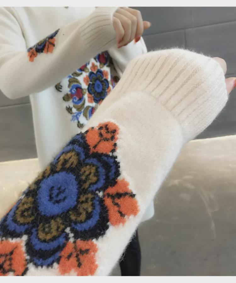 Women's 2024 Autumn/Winter Loose Knit Sweater - Thick, Trendy, Medium-Long Design